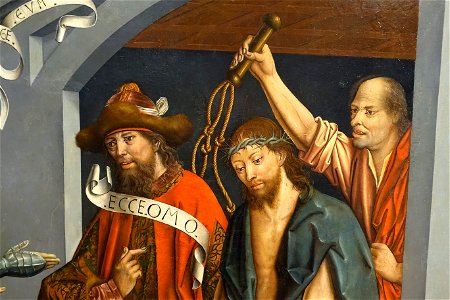 Ecce Homo by Fernando Gallego, detail, 1480-1488, oil on panel - University of Arizona Museum of Art - University of Arizona - Tucson, AZ - DSC08381