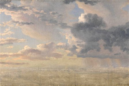 Eckersberg, CW - Studie af skyer over Øresund - 1826. Free illustration for personal and commercial use.