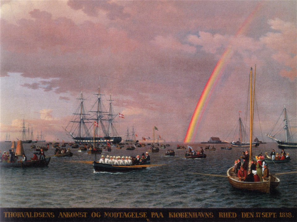 Eckersberg, CW - Thorvaldsens ankomst på Københavns red