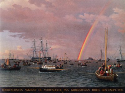 Eckersberg, CW - Thorvaldsens ankomst på Københavns red