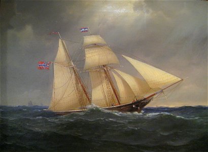 Johan Fredrik Eckersberg - Skonnert I Krapp Sjø - IMG 9365 (cropped)