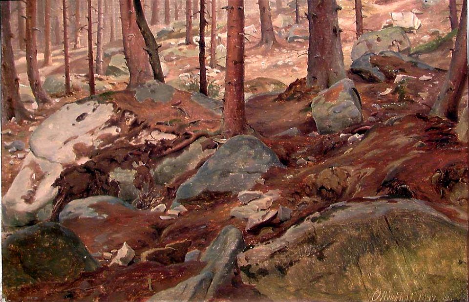 Johan Fredrik Eckersberg - Study of a Forest Floor - NG.M.00933 - National Museum of Art, Architecture and Design