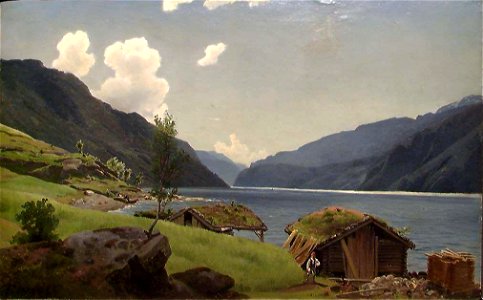 Johan Fredrik Eckersberg - View of Suldal - NG.M.03484 - National Museum of Art, Architecture and Design. Free illustration for personal and commercial use.
