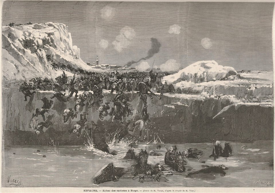 Echec des carlistes à Berga, de Vierge