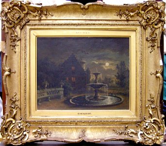 Eckhardt (active c.1840-61) - The Rosenau by Moonlight - RCIN 404189 - Royal Collection