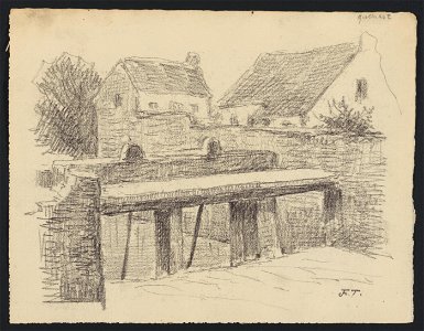 Ecluse à Quenast drawing by Jean-François Taelemans, R-2009-26386, Prints Department, Royal Library of Belgium