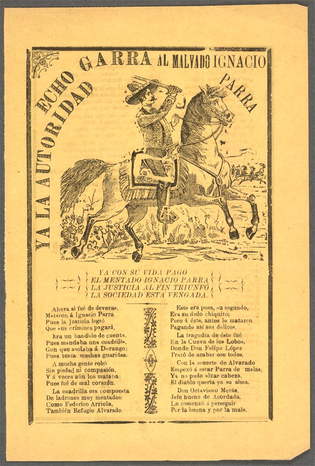 Echo ya la autoridad garra al malvado Ignacio Parra LCCN99615905