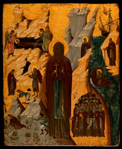 Ecole crétoise - Saint Jean l'Ermite et scènes de sa vie - PPP4883 - Musée des Beaux-Arts de la ville de Paris