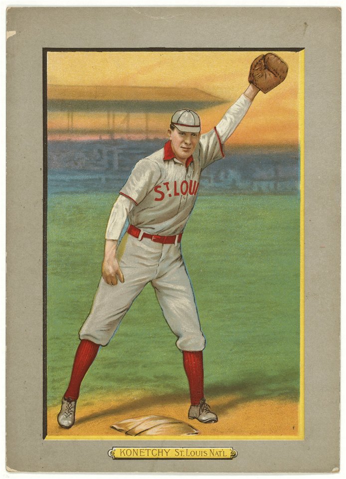 Ed Konetchy, St. Louis Cardinals, baseball card portrait LCCN2007685659