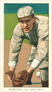 Ed Konetchy, St. Louis Cardinals, baseball card portrait LCCN2008676419