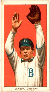 Ed Lennox, Brooklyn Superbas, baseball card portrait LCCN2008675248