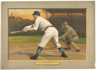 Ed Lennox, Brooklyn Superbas, baseball card portrait LCCN2007685605
