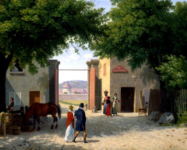 Eckersberg, CW - Bois-de-Boulogne - 1812. Free illustration for personal and commercial use.