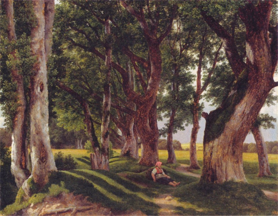 Eckersberg, CW - En trægruppe i Dyrehaven - 1825