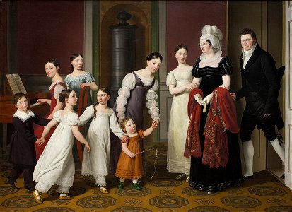 Eckersberg, CW - Familien Nathanson - 1818. Free illustration for personal and commercial use.
