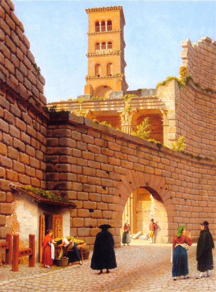 Eckersberg, CW - Muren omkring Augustus Forum - 1814