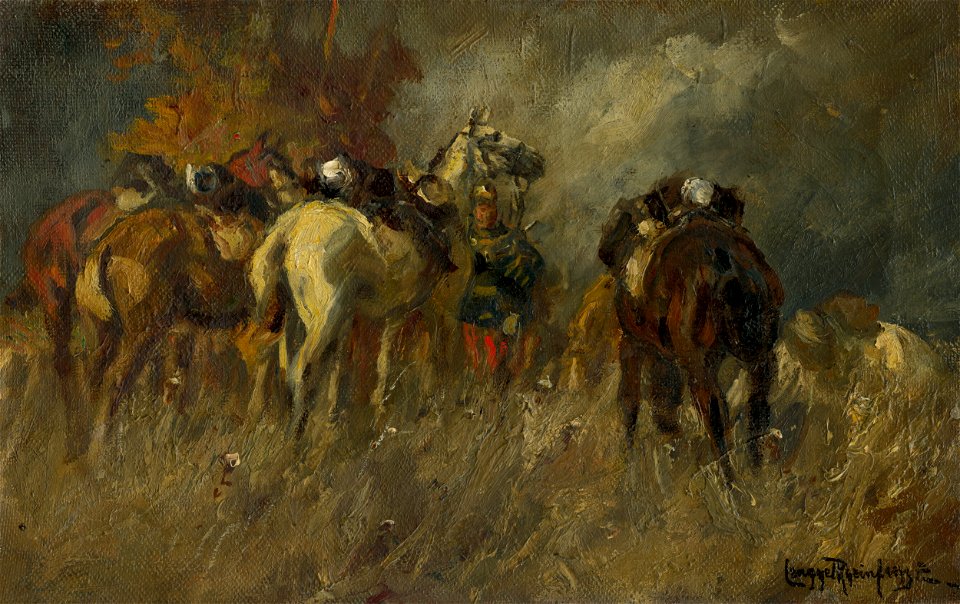 Ede Lengyel-Rheinfuss - Odpočívajúce kone - O 1289 - East Slovak Gallery