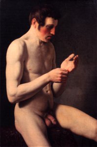 Eckersberg, CW - Siddende mandlig model. Peter Kristrup - 1837