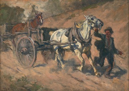 Ede Lengyel-Rheinfuss - Kone so záprahom I. - O 1288 - East Slovak Gallery