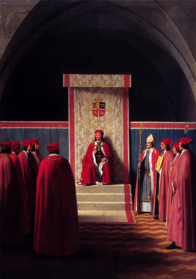 Eckersberg, CW - Christian I indstifter Elefantordenen - 1841