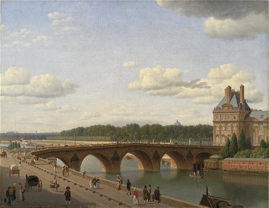 Eckersberg, CW - Udsigt ved Pont Royal fra Quai Voltaire i Paris - 1812. Free illustration for personal and commercial use.