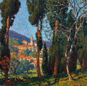 Edgar Alwyn Payne Along the Riviera, Menton, France