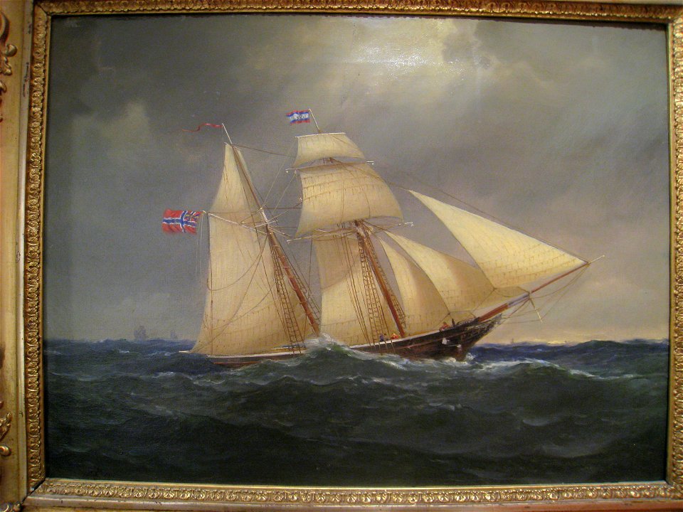 Johan Fredrik Eckersberg - Skonnert I Krapp Sjø - IMG 9365