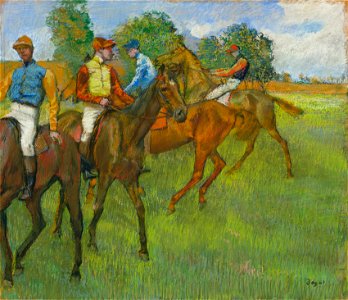 Edgar Degas (French, 1834-1917) - Before the Race - 1958.27 - Cleveland Museum of Art. Free illustration for personal and commercial use.