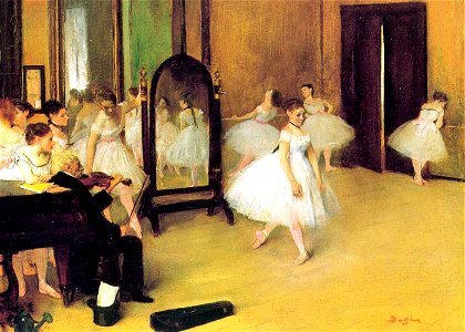 Edgar Degas - Dance Class. Free illustration for personal and commercial use.