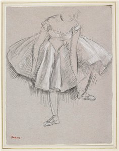 Edgar Degas - Danseuse rajustant son chausson - Google Art Project. Free illustration for personal and commercial use.