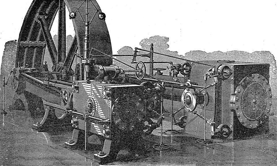 Eclipse cross-compound Corliss engine (New Catechism of the Steam Engine, 1904)
