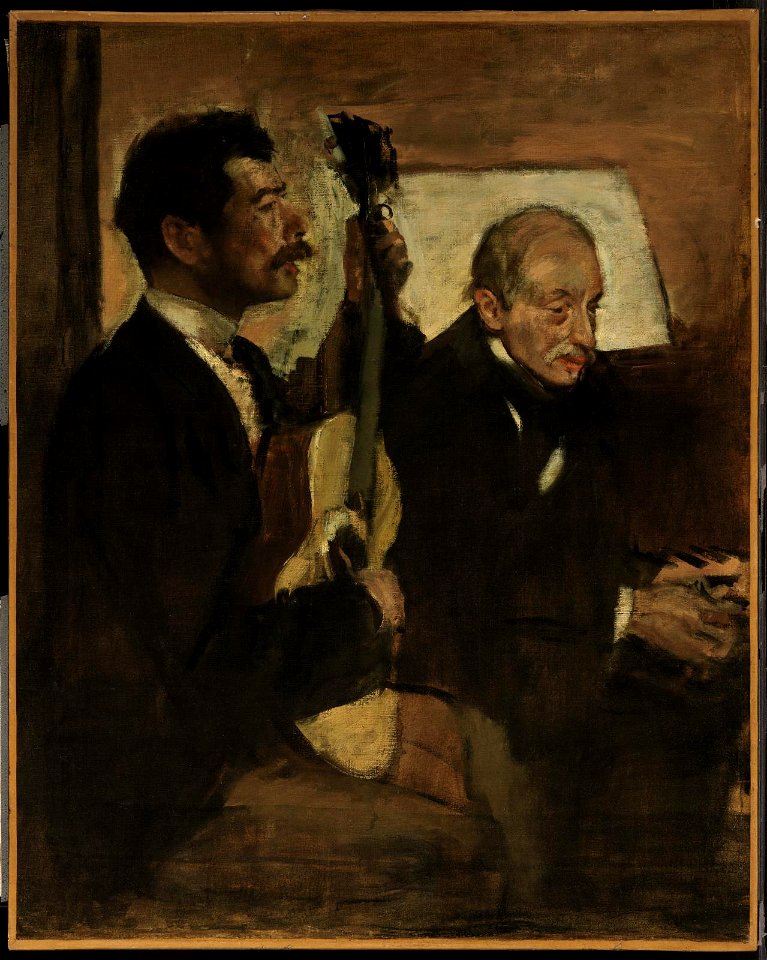 Edgar Degas - Degas's Father Listening to Lorenzo Pagans Playing the Guitar - 48.533 - Museum of Fine Arts