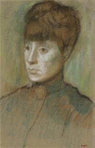 Edgar Degas - Head of a Woman - Google Art Project. Free illustration for personal and commercial use.