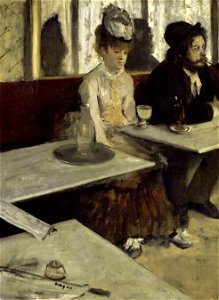 Edgar Degas - In a Café - Google Art Project 2. Free illustration for personal and commercial use.