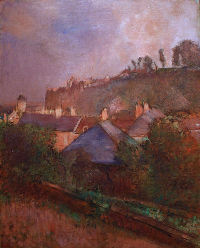 Edgar Degas - Houses at the Foot of a Cliff (c. 1895-98)