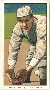 Ed Konetchy, St. Louis Cardinals, baseball card portrait LCCN2008676419