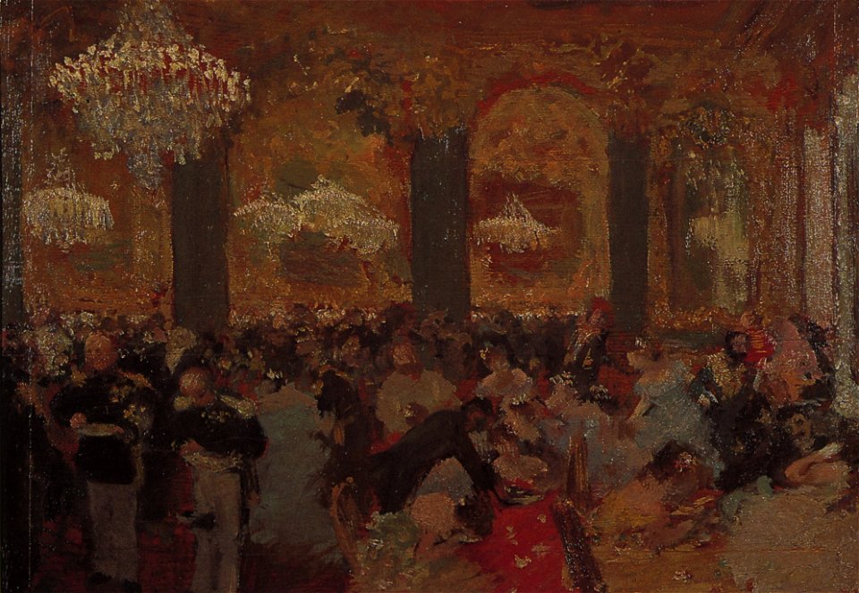 Edgar Degas - Le Souper au bal (d'après Menzel)