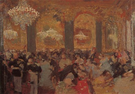 Edgar Degas - Le Souper au bal (d'après Menzel). Free illustration for personal and commercial use.