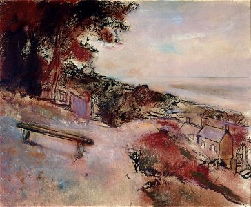 Edgar Degas - Paisaje en la orilla del mar. Free illustration for personal and commercial use.