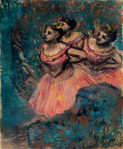 Edgar Degas - Three Dancers in Red Costume - Google Art Project. Free illustration for personal and commercial use.