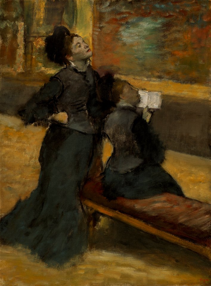Edgar Degas - Visit to a Museum - Google Art Project