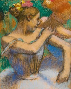 Edgar degas danseuse rajustant ses epaulettes). Free illustration for personal and commercial use.