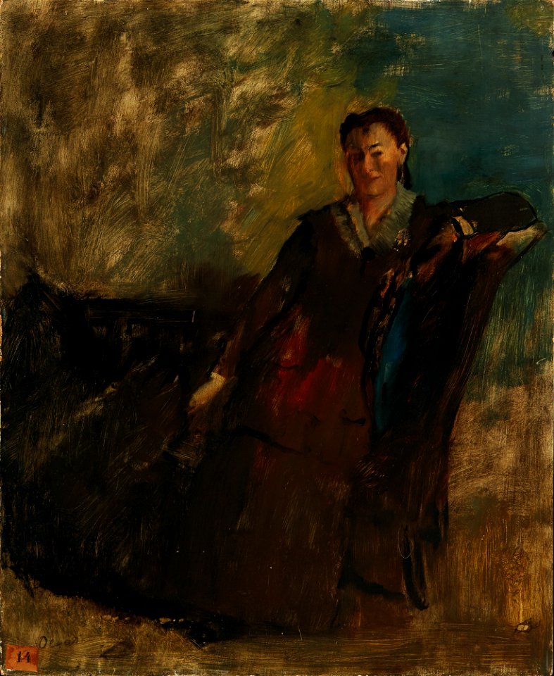 Edgar degas femme assise sur un canape125810)