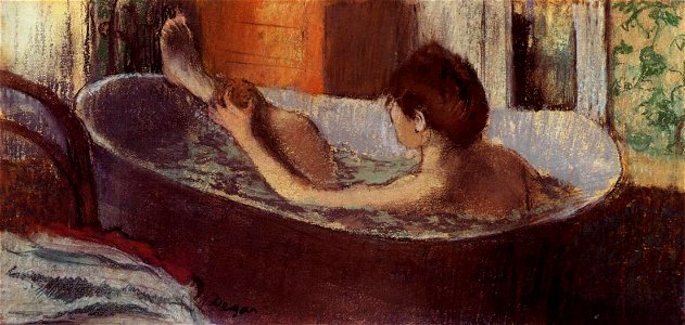 Edgar Degas, Femme dans son bain s'épongeant la jambe