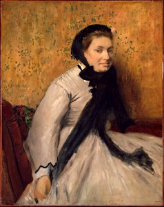 Edgar Degas, Portrait of a Woman in Gray. Free illustration for personal and commercial use.