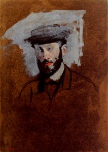 Edgar Degas- Eugène Manet (study). Free illustration for personal and commercial use.