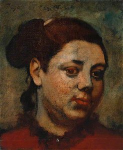 Edgar Degas (1834-1917) - Head of a Woman (Tête de femme) - L701 - National Gallery