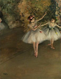 Edgar Degas (1834-1917) - Two Dancers on a Stage - P.1932.SC.89 - Courtauld Institute of Art. Free illustration for personal and commercial use.