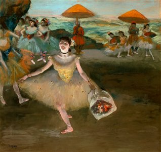 Edgar Degas - Dancer with a Bouquet Bowing. Free illustration for personal and commercial use.