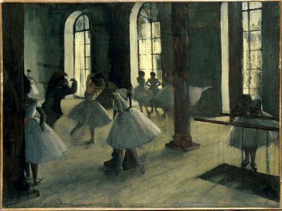 Edgar Degas - La Répétition au foyer de la danse - Google Art Project. Free illustration for personal and commercial use.